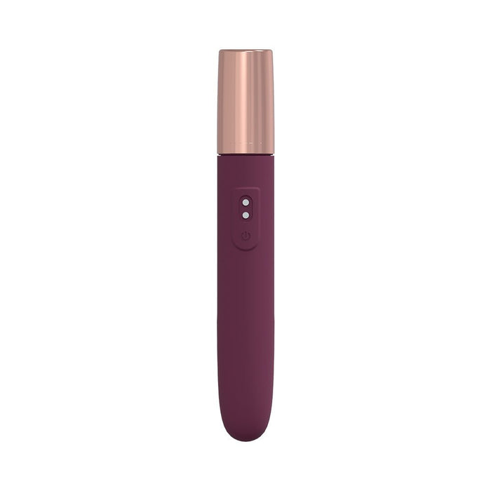 Loveline The Traveler 10 Speed Travel Vibe Silicone Rechargeable Waterproof Burgundy - SexToy.com