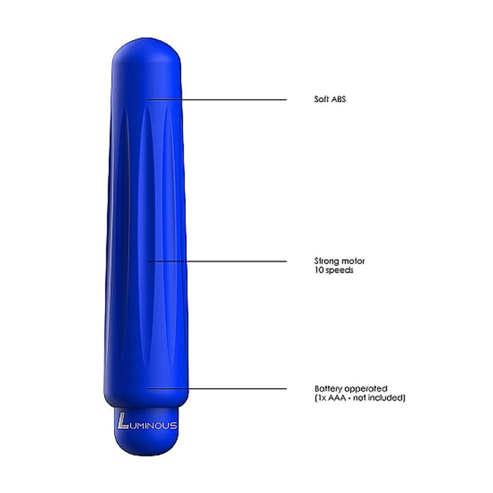 Luminous Delia Abs Bullet With Silicone Sleeve 10 Speeds Royal Blue - SexToy.com