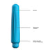 Luminous Delia Abs Bullet With Silicone Sleeve 10 Speeds Turquoise - SexToy.com