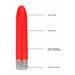 Luminous Eleni Super - soft Abs Multi - speed Vibrator Red - SexToy.com