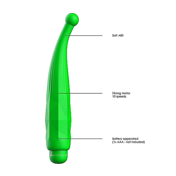 Luminous Lyra Abs Bullet With Silicone Sleeve 10 Speeds Green - SexToy.com