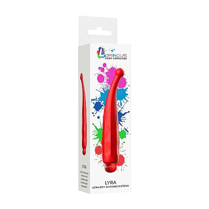 Luminous Lyra Abs Bullet With Silicone Sleeve 10 Speeds Red - SexToy.com