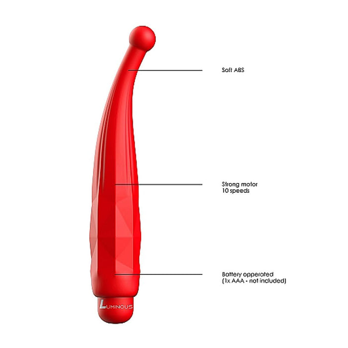 Luminous Lyra Abs Bullet With Silicone Sleeve 10 Speeds Red - SexToy.com