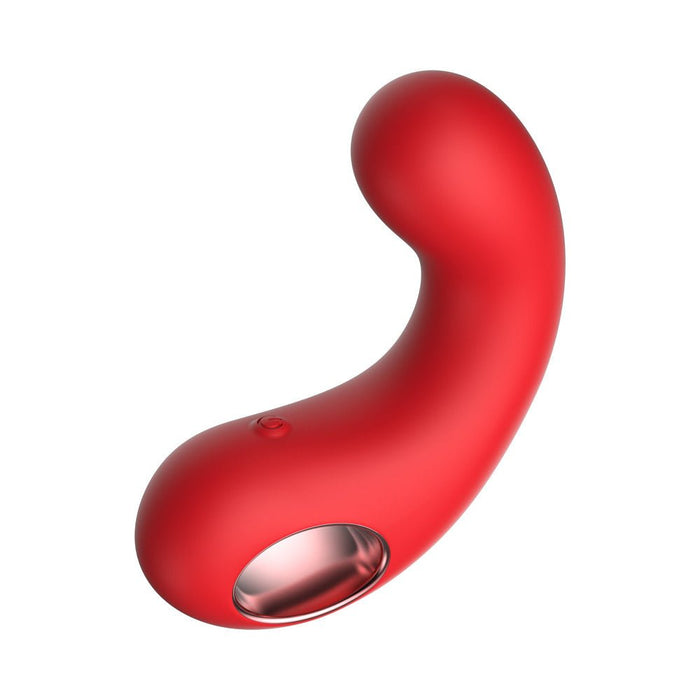 Luv Inc. Curved Vibrator - Red - SexToy.com