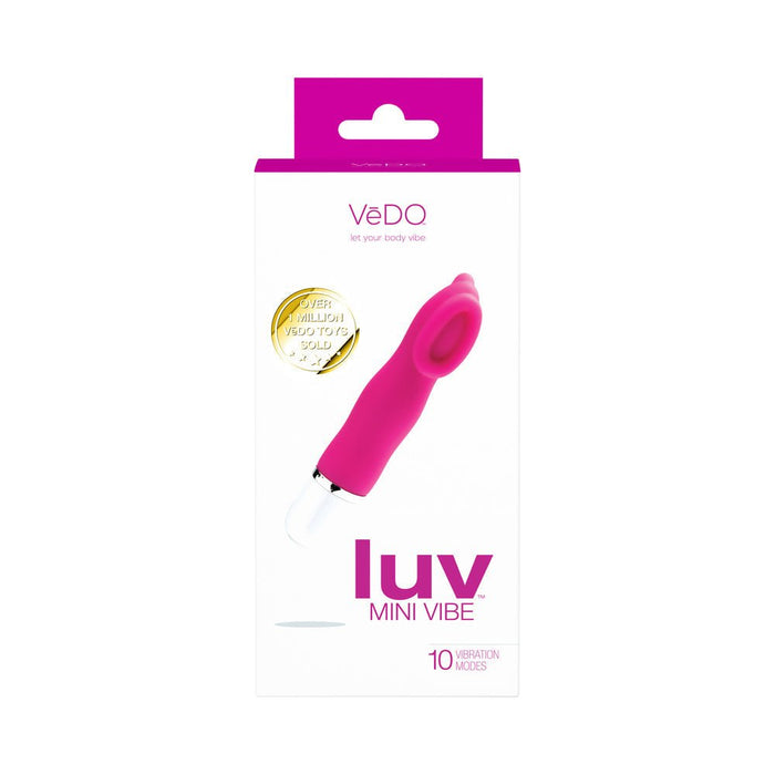 Luv Mini Silicone Waterproof Vibe - Hot Pink - SexToy.com