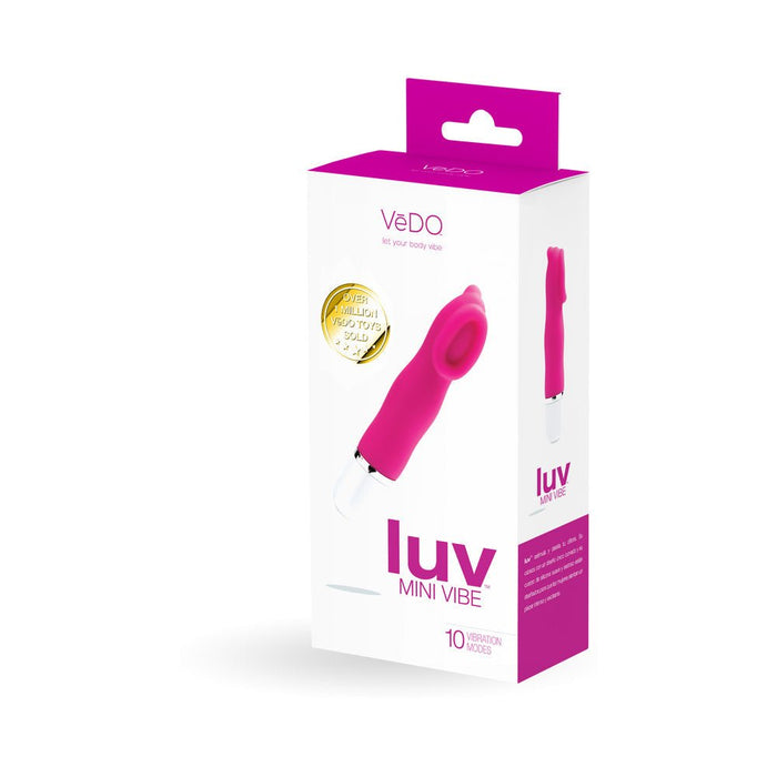 Luv Mini Silicone Waterproof Vibe - Hot Pink - SexToy.com