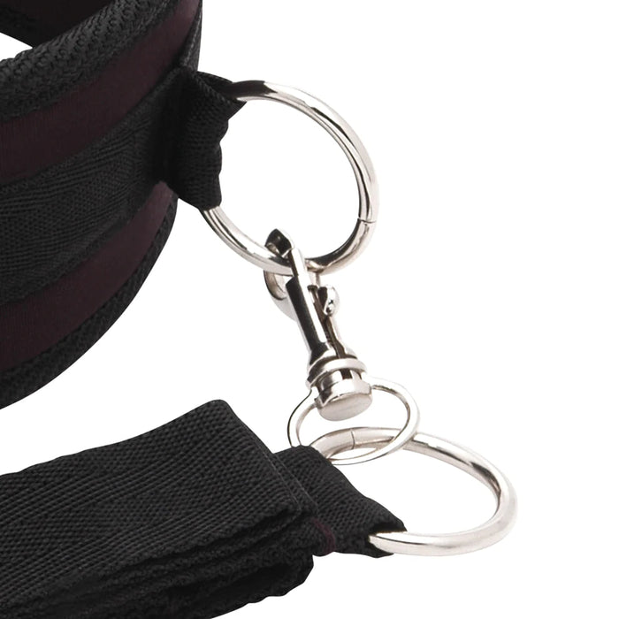 Lux Fetish Collar And Leash Set Black - SexToy.com