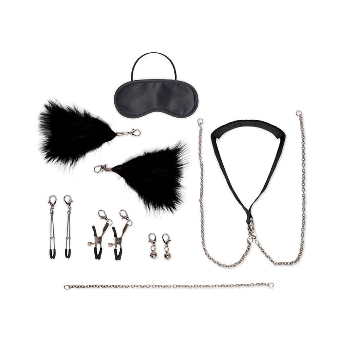 Lux Fetish Interchangeable Collar & Nipple Clips 12 - piece Set - SexToy.com