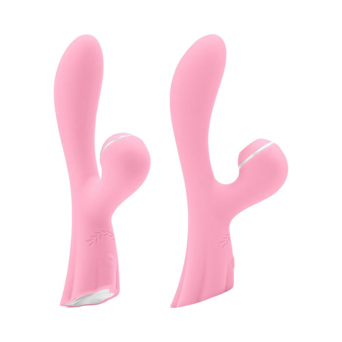 Luxe Aura Rechargeable Suction Dual Stimulator - Pink - SexToy.com