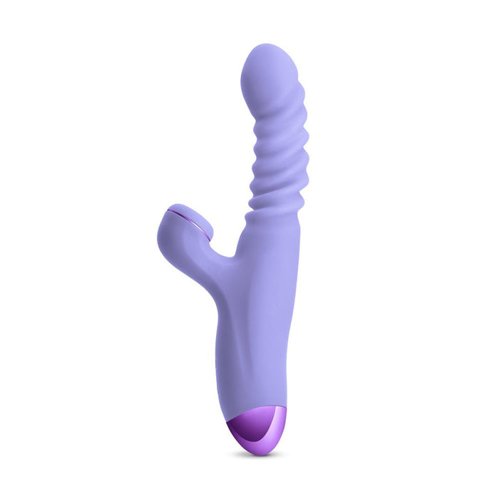 Luxe Nova Thrusting And Throbbing Dual Stimulator Purple - SexToy.com