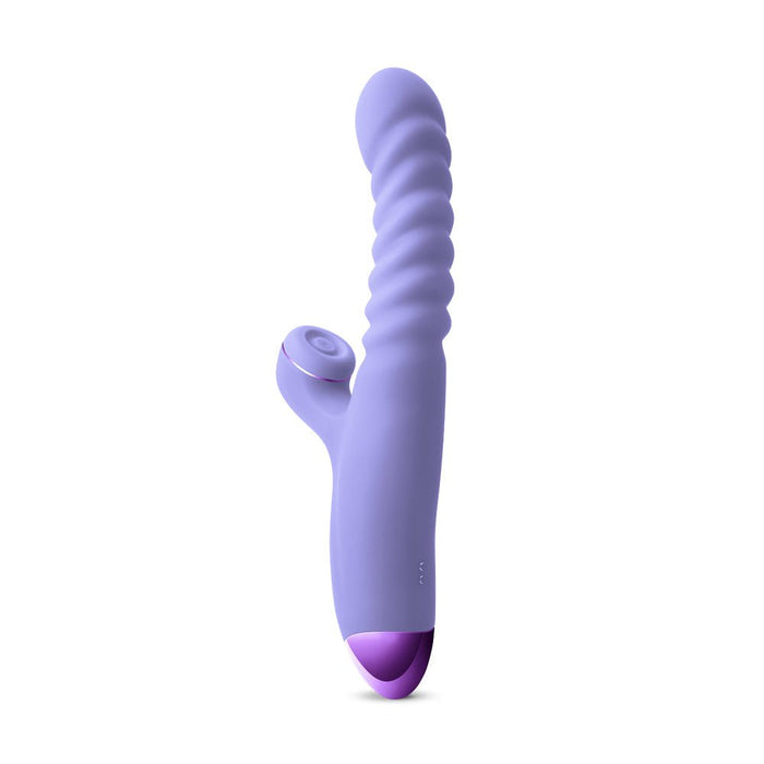 Luxe Nova Thrusting And Throbbing Dual Stimulator Purple - SexToy.com