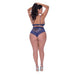 Magic Silk Berrylicious Halter & Lace Up Panty Set Blueberry Queen Size - SexToy.com