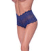 Magic Silk Berrylicious Split Crotch Lace Boyshort Blueberry L/xl - SexToy.com