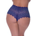 Magic Silk Berrylicious Split Crotch Lace Boyshort Blueberry Queen Size - SexToy.com