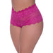 Magic Silk Berrylicious Split Crotch Lace Boyshort Raspberry Queen Size - SexToy.com