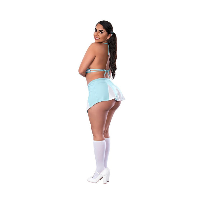 Magic Silk Dress Up Head Cheerleader Costume Blue Queen Size - SexToy.com