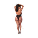 Magic Silk Glitz & Glam Bodysuit With Snap Crotch Black Queen Size - SexToy.com