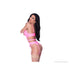 Magic Silk Hard Candy Basque & Cheeky Panty Pink S/m - SexToy.com