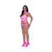 Magic Silk Hard Candy Demi Bra, Harness & Garter Panty Pink Queen Size - SexToy.com