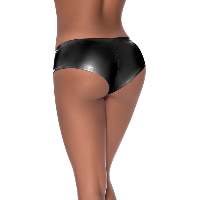 Magic Silk Hard Candy Low Rise Split Crotch Boyshort Black L/xl - SexToy.com