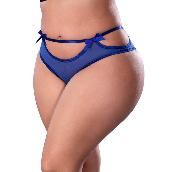 Magic Silk Holidaze Cheeky Boy Short Cobalt Queen Size - SexToy.com