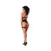 Magic Silk Liquid Onyx Halter Bra, Waist Cincher And Panty Set Black L/xl - SexToy.com