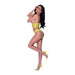 Magic Silk Love Star Cupless Bustier & Open Crotch Panty Set Neon Chartreuse L/xl - SexToy.com