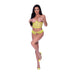 Magic Silk Love Star Cupless Bustier & Open Crotch Panty Set Neon Chartreuse S/m - SexToy.com