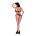 Magic Silk Love Star Halter Crop Bra & Cheeky Panty Set Black L/xl - SexToy.com