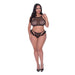 Magic Silk Love Star Halter Crop Bra & Cheeky Panty Set Black Queen Size - SexToy.com