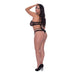 Magic Silk Love Star Halter Crop Bra & Cheeky Panty Set Black Queen Size - SexToy.com