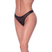 Magic Silk Love Star High Leg High Waist Micro Tanga Black L/xl - SexToy.com