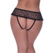 Magic Silk Love Star Skirted Hipster With Open Crotch Panty Black Queen Size - SexToy.com