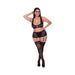 Magic Silk Ooh La Lace Bralette, Garter Skirt & G - string Set Black Queen - SexToy.com