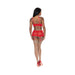 Magic Silk Ooh La Lace Bralette, Garter Skirt & G - string Set Red L/xl - SexToy.com