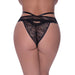 Magic Silk Ooh La Lace Peek - a - boo Cheeky Panty Black Queen Size - SexToy.com