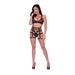 Magic Silk Rude Awakening Bralette, Thigh High Garter & Cheeky Panty Set Black L/xl - SexToy.com