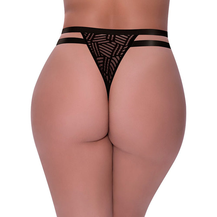 Magic Silk Rude Awakening Cheeky Panty Black Queen Size - SexToy.com