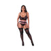 Magic Silk Sensual Desires Demi Bra, Gartered Cincher And Thong Set Mauve Queen Size - SexToy.com