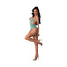 Magic Silk Soft Petals Basque And Thong Set Aqua S/m - SexToy.com