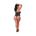 Magic Silk Soft Petals Cut Out Teddy With Snap Crotch Black Queen Size - SexToy.com