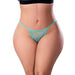 Magic Silk Soft Petals Lace Thong Aqua Queen Size - SexToy.com