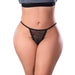 Magic Silk Soft Petals Lace Thong Black Queen Size - SexToy.com