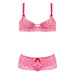 Magic Silk Tickled Pink Demi Bra & Split - Crotch Short - SexToy.com