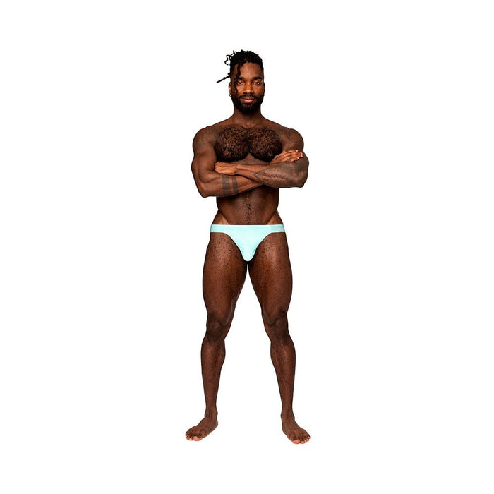 Male Power Easy Breezy Thong Sleeve Aqua L/xl - SexToy.com