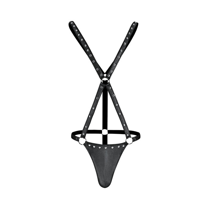 Male Power Fetish Warrior Criss - cross Body Harness Black L/xl - SexToy.com