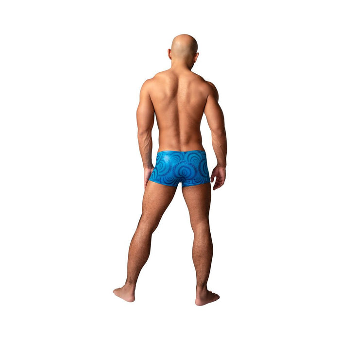 Male Power Kaleidickscope Mini Short Sky Blue Xl - SexToy.com