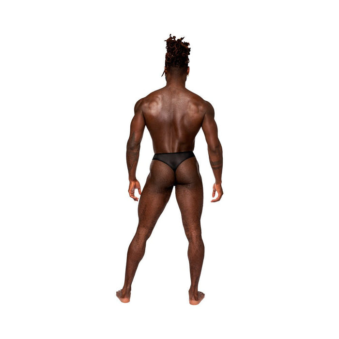 Male Power Sassy Lace Open Ring Thong Black S/m - SexToy.com