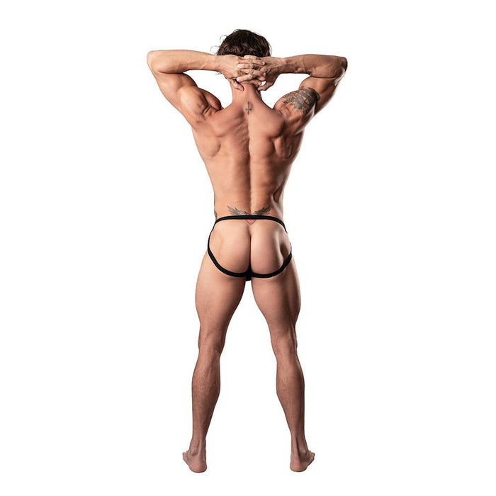 Male Power Show Stopper Jock Silver Mesh Dot L/xl - SexToy.com