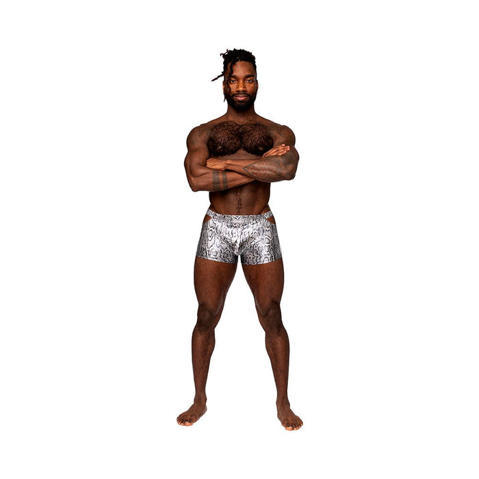 Male Power S'naked Pouch Short Silver/black M - SexToy.com